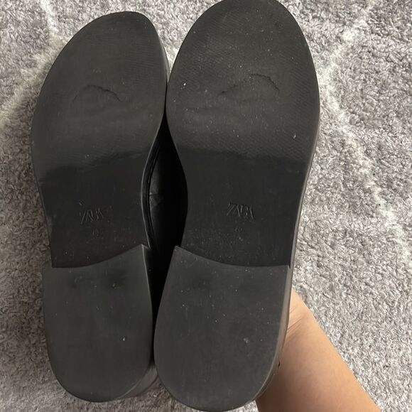 ZARA leather loafers with metal buckle - Picture 7 of 7